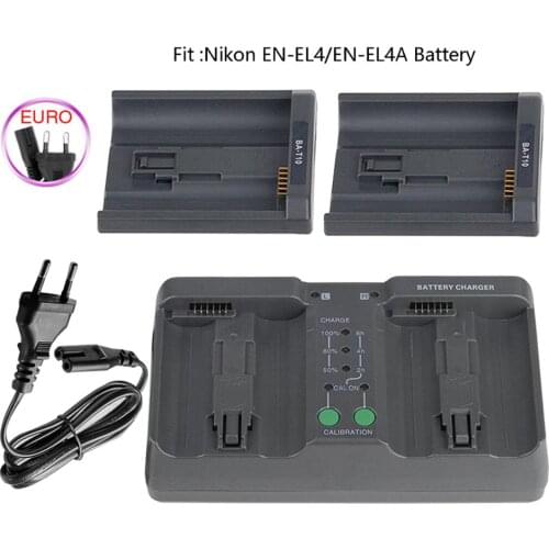 Suitable for Nikon MH-26 battery dual charger MH-26a EU plug EN-EL18 ENEL18 adapter T10 card slot for EN-EL4, EN-EL4a, ENEL4