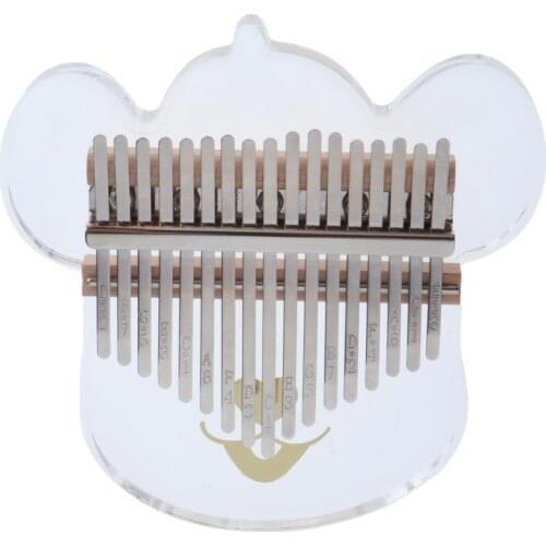 Professional Portable Kalimba 17 Key Thumb Piano Clear for Beginner w/ Bag