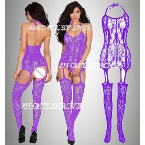 Porn Sexy Lingerie Bodysuit Underwear Sleepwear Women Fetish Tight Open Crotch Teddies Costumes Catsuit Mesh Baby Doll Mujer
