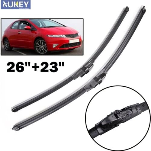 Xukey Front Windscreen Wiper Blades Front Window For Honda Civic 8 MK 8 European 2011 2010 2009 2008 2007 2006 2005 26" 23"