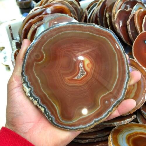 1pcs Natural agate druze agate tablets