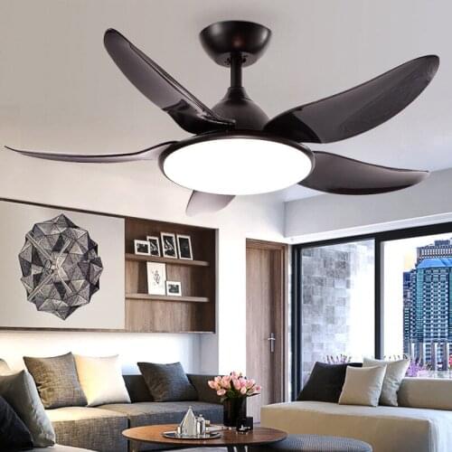 Ultra thin fan lamp childrens bedroom living room dining room electric fan ceiling lamp LED ceiling light with remote control