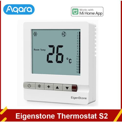 Aqara thermostat S2 EigenStone smart Air conditioner temperature control LCD fan coil switch controller for xiaomi app mi home