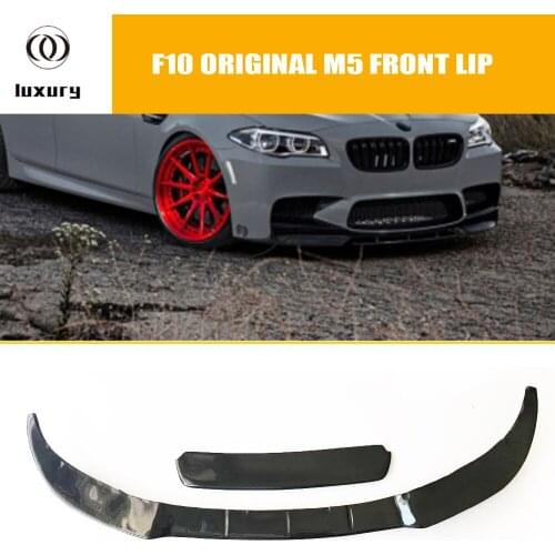 M5 Carbon Fiber V Style Front Bumper Lip Chin Spoiler for BMW BMW F10 M5 2010 - 2017 (Only fit Real M5, can't F10 to M5 look )