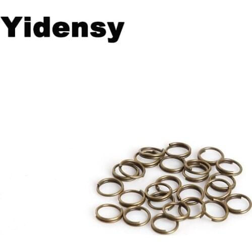 Yidensy Metal Open Double Split Jump Ring Loops 6mm Gold Silver Antique Bronze Color DIY Jewelry Connector Findings (50g 660pcs)