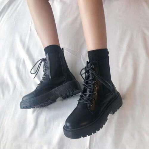 Women Short Boots Female 2020 Autumn Winter New PU Leather Leisure Handsome Cool Womens Ankle Boots Girls Shoes