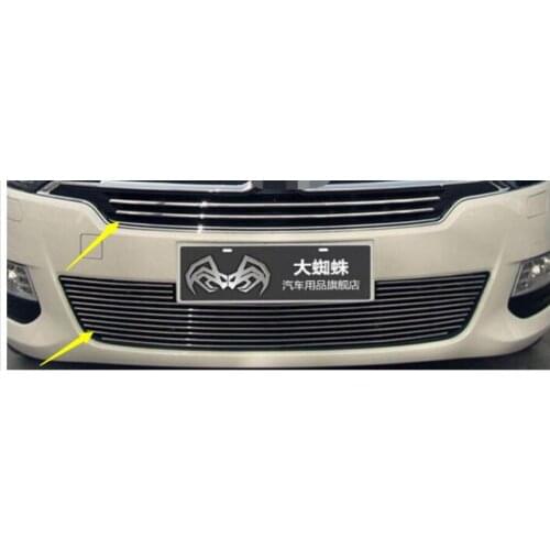 2009 -2012 for Citroen C5 Quality Stainless steel Car front bumper Mesh Grille Around Trim Racing Grills