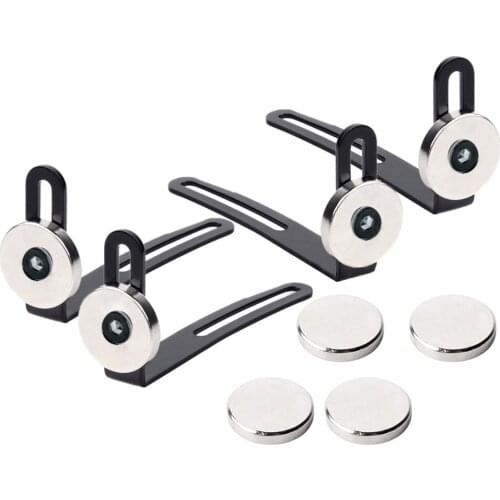 4PCS RC Car Shell Body Mount Metal L-Bracket with Magnet for 1:10 RC Crawler Car Axial SCX10 90046 D90 Accessories