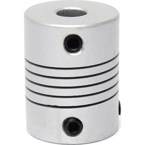 6mm x 8mm Aluminum Flexible Shaft Coupling OD19mm x L25mm CNC Stepper Motor Coupler Connector