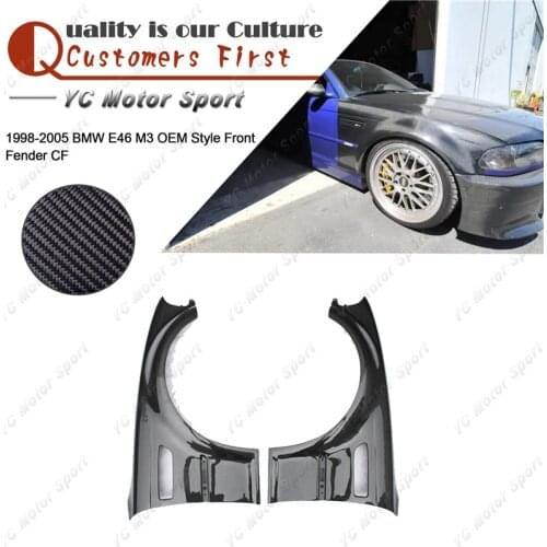 Car Accessories Carbon Fiber OEM Style Front Fender Fit For 1998-2005 E46 M3 Front Fender Flare Cover