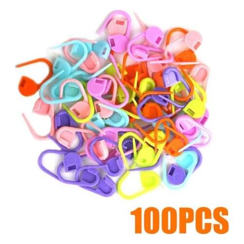 Hot Sale 50/100/500pcs Mixed Color Knitting Crochet Locking Stitch Needle Clip Marker Mayitr Crochet Locking Stitch