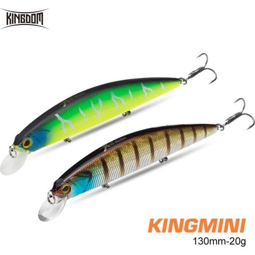 Kingdom Sea Fishing Lure Floating Minnow 130mm 20g Wobbler For pike Artificial Hard Baits Good Action Fishing Accessories Tackle