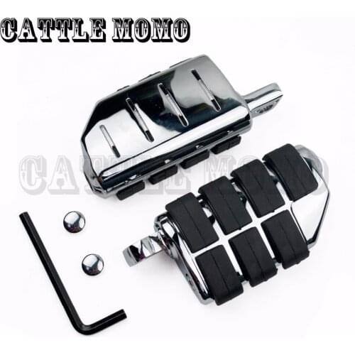 Motorcycle Foot Pegs Anti Vibration Skidproof For Harley Chrome Aluminum Rubber Front Rear Motorcycle Foot Rests Foot Pegs