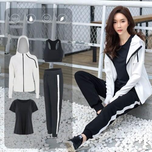 Two Piece Set Women Clothing Sportswear 2021 Autumn Workout Set Gym Wear Yoga Set Tracksuit Sports Fitness Suit Long Sleeves