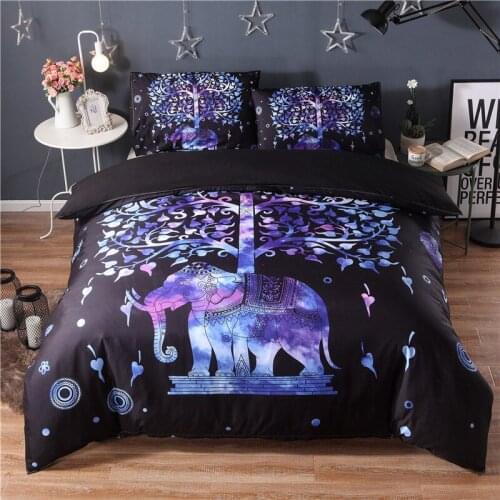 Boho elephant duvet/doona cover set fashion bedding set king queen double twin size bed linen set