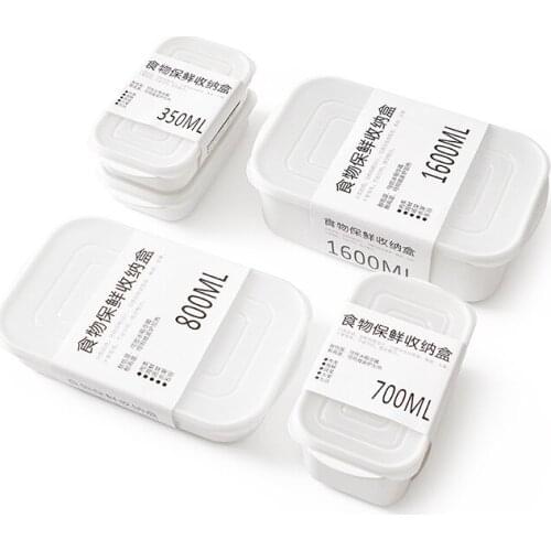 Lunch Box Food Grade PP Storage Box Food Storage Container Fridge Sealed Food Storage Bento Box Kitchen Organizer