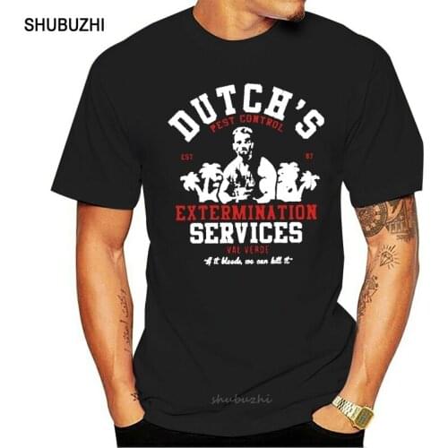 Shubuzhi Fashion Hot Predator Dutchs Extermination Services Men T-Shirt Tee shirt