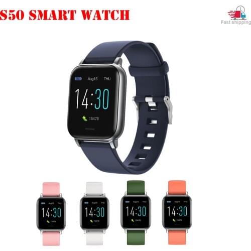 2021 New S50 1.3inch Smart Watch Men Heart Rate Fitness Tracker Blood Pressure Monitoring Waterproof Smartwatch for Android IOS