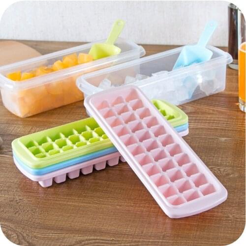 1PC Food Grade Novelty Square Soft Silicone Ice Cube Tray Ice Maker Jelly Pudding Mould Ice Mold