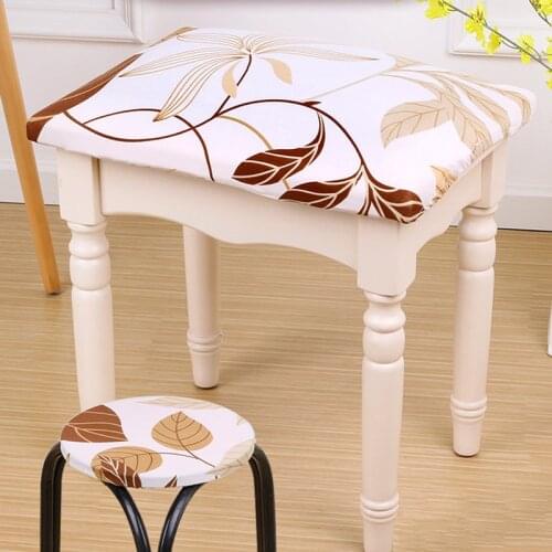 New Elastic Dressing Table Stool Cover Square Stool Surface Dust Protection Cover Change Shoes Stool Cover Round Removable