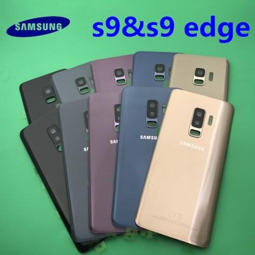 Original Glass Samsung Galaxy S9 G960 S9 plus G965 Back Battery Cover Door Rear Housing Case Replacement + Adhesive Sticke