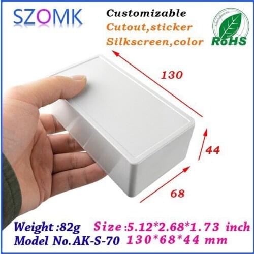 Plastic enclosure for electronic plastic case (4 pcs) 130*68*44mm plastic project box pcb enclosure, residential electrical box