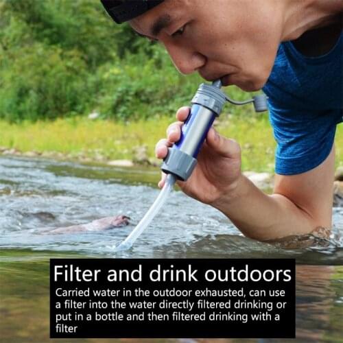 Portable Water Filter Straw Personal Camping Filtration System Gear for Hiking Camping Travel/Emergency Preparedness
