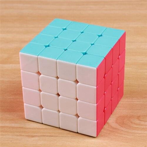 QIYI 4x4x4 magic speed qiyi cube sticker less professional puzzle cubes educational toys for children wholesale