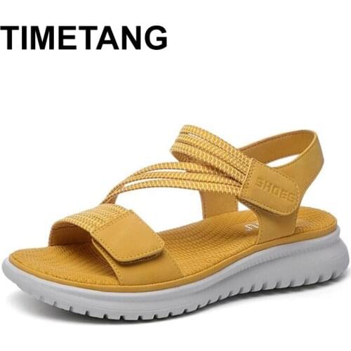 TIMETANG Summer Platform Sandals Fashion Non-Slip Lightweight Woman Sandalie Velcro Sandals Women High Quality Ladies Shoes