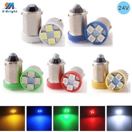 YM E-Bright 100PCS BA9S LED Bulbs T4W T11 Dome Map Lights 12V 24V For Car Trucks BA9 1895 1891 53 57 Interior Lamps 1210 64111