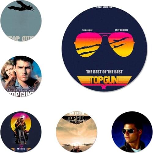 58mm TV Series Top Gun poster Icons Pins Badge Decoration Brooches Metal Badges For Clothes Backpack Decoration