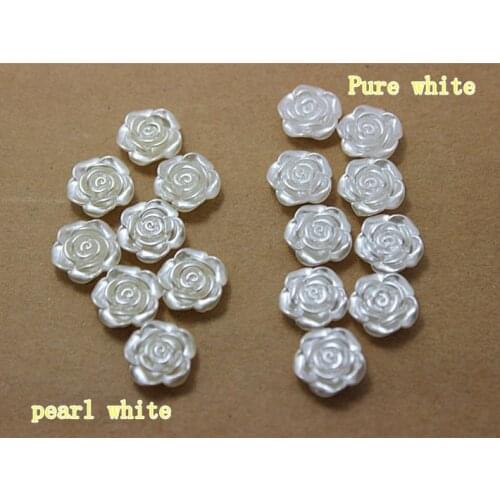 100pcs/lot 12mm flatback resin ABS rose flower imitation pearl Craft for DIY scrapbooking,SP013