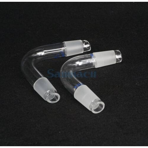 34/35 Stopper Glass Distillation Adapter Distilling Head 75 Degree Bend Labware
