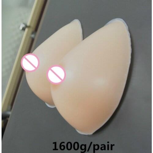 1600g/a Pair of Silicone Breast Augmentation Form Resistance Artificial Breast Augmentation EE Cup Suitable for Crossdressers