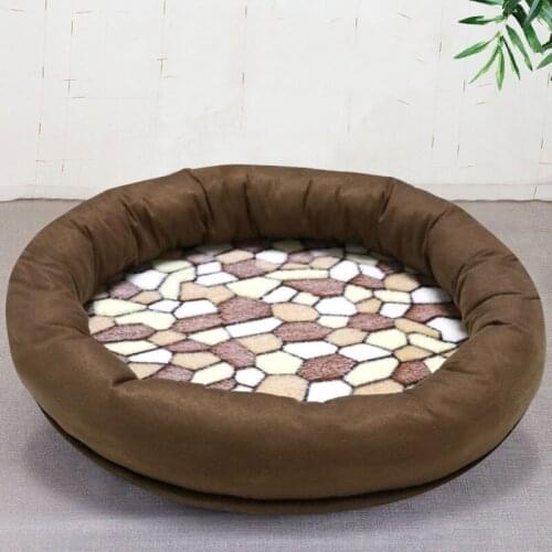 2021 Hot Round Dogs Nest Coral Plush Dog Bed Cheap And Comfortable Pet Pad Cats Nest Cat Bed Pet Bed