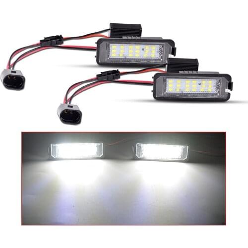 2x Auto Light Golf 5 Glof 6 Golf 7 MK5 GTI MK6 MK7 Xenon White Led Number License Plate Light Kit Canbus Error Free Car-Styling