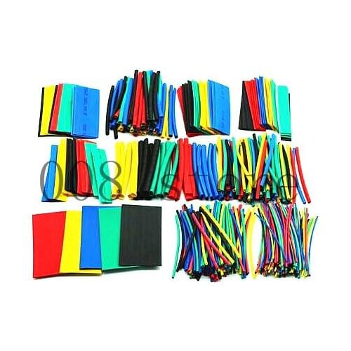 410pcs 10 Sizes Multi Color Ratio 2:1 80mm Polyolefin H-type Heat shrink Tubing Sleeving Wrap
