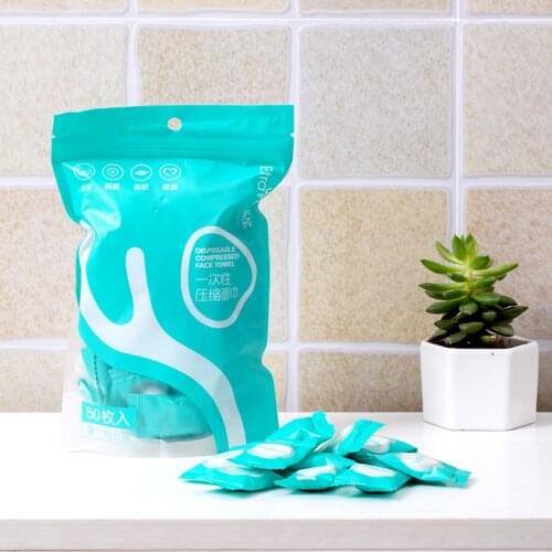 50PCS Mini Candy Compressed Towel Disposable Capsules Towels Magic Face Care Outdoor Travel Non-woven Wipes Paper Tissue
