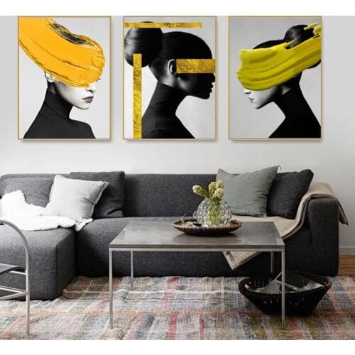 Abstract Graffiti Ink Art Figure Oil Painting on Canvas Wall Art Prints Posters Wall Pictures for Living Room Home Wall Cuadros