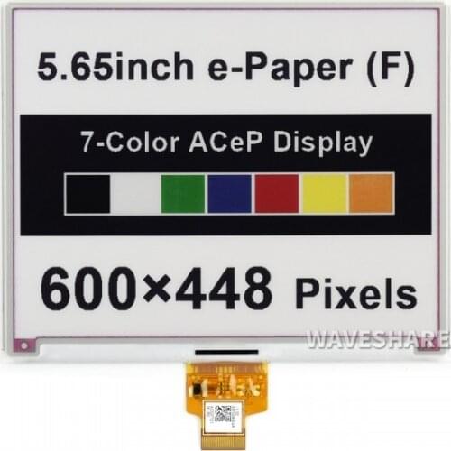 5.65inch Colorful E-Paper E-Ink Raw Display 600×448 Pixels ACeP 7-Color Without PCB