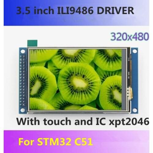 3.5'' inch TFT color LCD module 320x480 320*480 Ultra HD ili9486 16 bits parallel 34PIN with touch xpt2046 for STM32 C51 3.3/5v