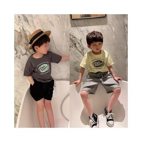 Childrens Short-sleeved T-shirt 2021 Summer New Boys and Girls Korean Cotton Short-sleeved T-bottom Shirt Boys Half-sleeved Top