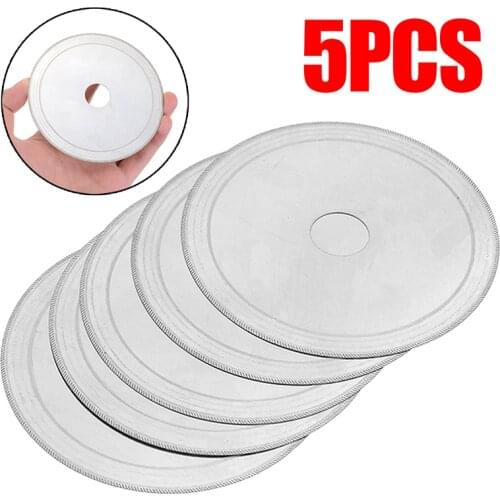 5pcs 110mm Lapidary Blade Diamond Rotary Lapidary Saw Blade Cutting Disc For Glass Tube Stone Jade Crystal Glass Cutting