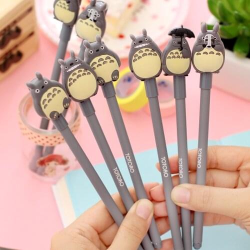 New 0.38mm Kawaii Cartoon Totoro Gel pens Cute Creative Stationery For Kids Children Students Office School Supplies Marerials