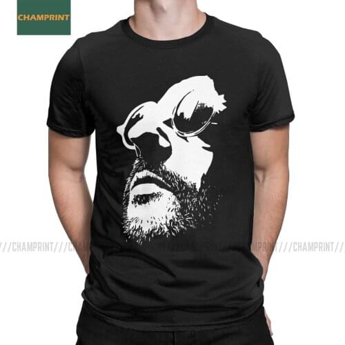 Leon Movie T Shirts for Men Cotton T-Shirts Round Neck The Professional Mathilda Natalie Portman Besson Tee Shirt Short Sleeve