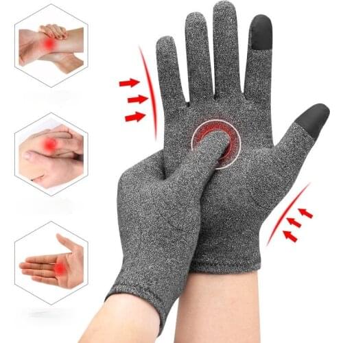 1Pair Rheumatoid Arthritis Magnetic Compression Gloves Wrist Support Finger Pain Relief Therapy Relax Brace Joint Care Tools