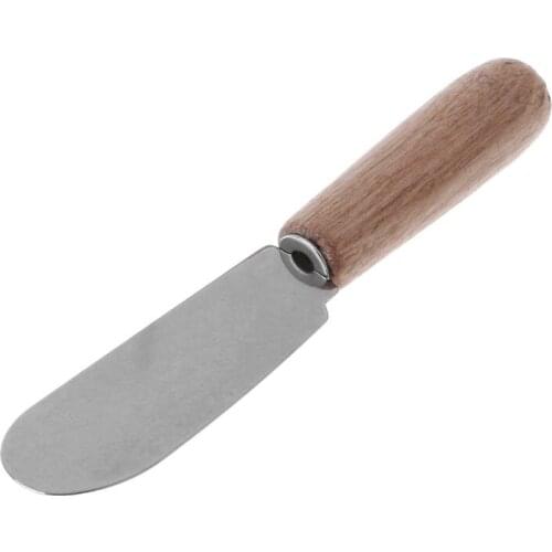 Mini Sandwich Spreader Butter Cheese Slicer Knife Stainless Steel Spatula Kitchen Tool with Wooden Handle