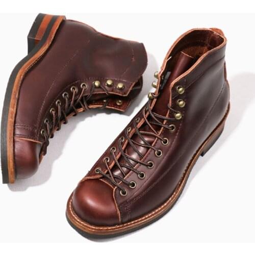 Vintage Mens Work Boots Genuine Leather Men Ankle Boots 2021 New Army Boots 11#20/10d50