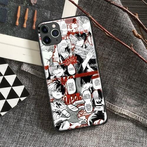 Shoto Todoroki My Hero Academia Anime Soft Silicon Glass Phone Case for IPhone SE 6s 7 8 Plus X Xr Xs 11 12 Mini Pro Max Samsung
