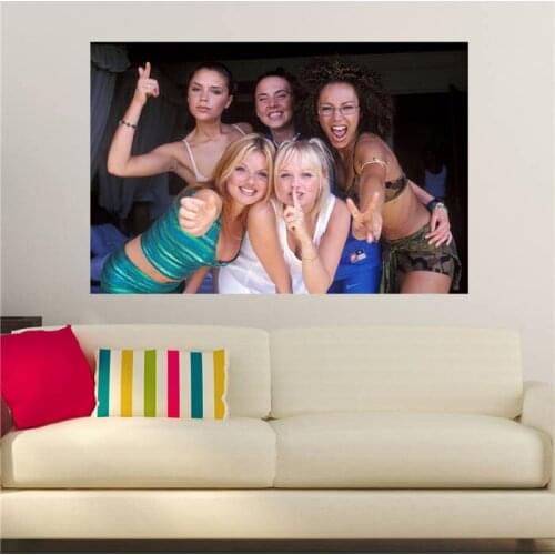Custom canvas print Spice Girls poster fabric cloth silk wall poster print Silk Fabric Print SQ0429-LZY-S45